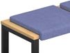 vidaXL - Coussin de banquette - 4 pièces - Tissu - Bleu Jean