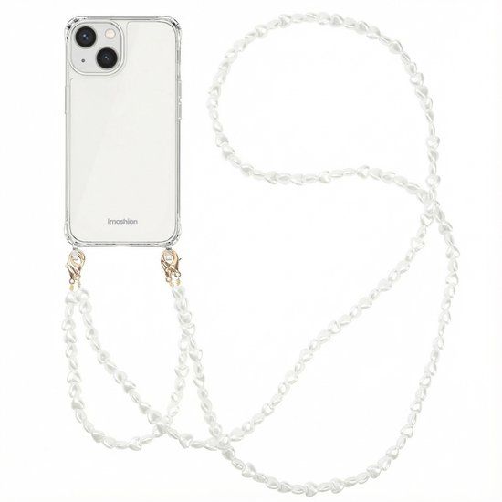 imoshion Backcover met koord + armband voor de Apple iPhone 13 - Parels Hartjes