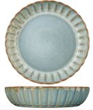 Cosy & Trendy Astera Ocean Blauw Diepe Borden / Pastaborden - Set van 4 - ø 22 cm - Aardewerk