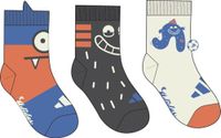 adidas Unisex niños TIRO_NSTER 3PP SOCKS, ray blue/grey six/off white, 3-4 Years