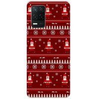 Realme Bedrukt siliconen hoesje compatibel met Realme 8 5G, Realme V13 5G pull de noel santa