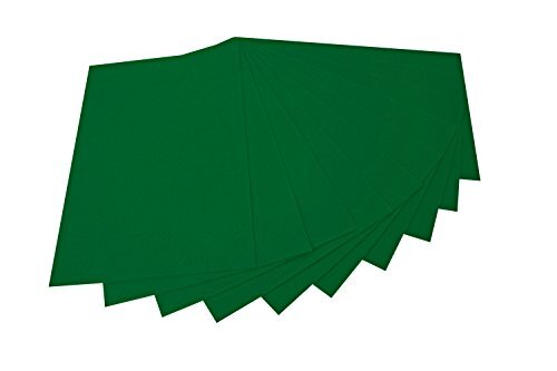 Folia 520458 - knutselvilt, met fijne wolkwaliteit, 10 vellen, 150 g/m², 20 x 30 cm, dennengroen, kleefvlekvrije afwerking, ideaal voor diverse knutselwerkjes.