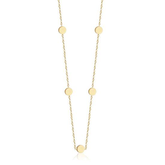 Cilla Jewels dames ketting Edelstaal verguldkleurig Muntjes