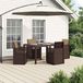 Maison Exclusive - Ensemble de jardin, 5 pièces, marron et taupe, plastique (PP), pour 4 personnes