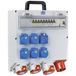 as – Schwabe wandverdeler klaar voor aansluiting - bouwstroomverdeler CEE 400V/32A/22kW - uitgang 5x Schuko, 2x CEE (400V/16A/5-polig), 1 x CEE (400V/32A/5-polig), 2 x USB - verdeelkast - IP44, 61524