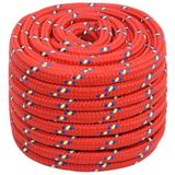 vidaXL Multifunctioneel touw 20 mm 25 m Rood PP