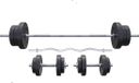 Gorilla Sports Set haltères 80 kg - Plastique - Serrages à vis - Noir