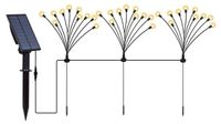 OEM 18 zonne-energie lantaarns met 180 LED-lampjes, warm wit licht, hoogte 70 cm