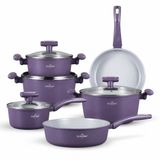 Swiss Haus® GC3010T Pannenset Inductie - 10-delig - PFAS Vrij - Paars