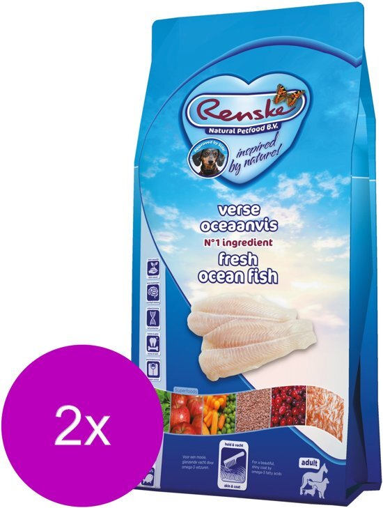 RENSKE Adult Oceaanvis - Hondenvoer - 2 x 2 kg