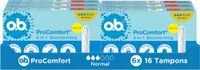 o.b. ProComfort Advanced Normal - 4-in-1 bescherming - tampons - tampon gemiddelde tot zwaardere menstruatiedagen - 6x16 tampons
