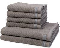Ross Handdoeken Set Smart 6 Stuks Katoen Grijs