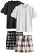 Next - Heren - Pyjamaset van jersey met korte mouwen, set van 2 - Zwart
