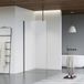 Fortifura Galeria inloopdouche - 50x200cm - mat glas - plafondarm - PVD - geborsteld gunmetal (antraciet)