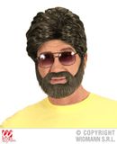 Widmann Heren pruik bruin met baard