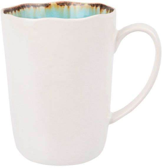Cosy & Trendy Mok Laguna Azzurro 390 ml - Set van 4 - Aardewerk