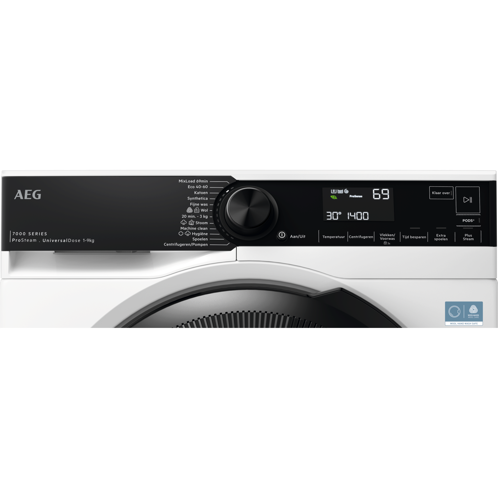 AEG Lr7694eud4 7000 Serie Prosteam - 74 Db Wasmachine (9 Kg 1400 Rpm A)