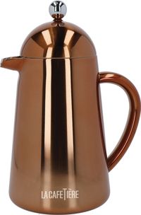 La Cafetière Havana Cuivre Inox Cafetière à double paroi, Huit Tasses, Coffret cadeau