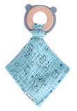 Sterntaler Baby Unisex knuffeldoek met bijtring ijsbeer Elia - donkerturquoise