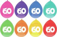 Haza Ballons - 60 jaar - 16 pièces - 29 cm - Multi