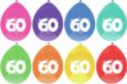 Haza Ballons - 60 jaar - 16 pièces - 29 cm - Multi