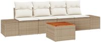 vidaXL Tuinbank - Beige en Crème - Polyrattan