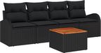 vidaXL Banc de jardin - Noir - Polyrotin