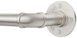 Nickel Brossé Barre de rideau industrielle, fixation au plafond, extensible, 80-183 cm