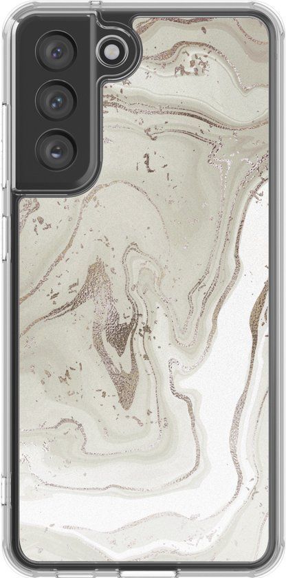 imoshion Hoesje - Geschikt voor Samsung Galaxy S21 FE - Design hoesje - Sandy Marble