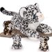 Snow Leopard Famille Ensemble - 45 cm avec 3 Bébés