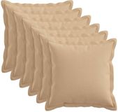 vidaXL - Kussensloop - 6 stuks - Crèmekleurig - 50 x 50 cm