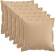 vidaXL - Kussensloop - 6 stuks - Crèmekleurig - 50 x 50 cm