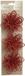 Decoris Kaemingk B.V. Kerstboomversiering Bloemen - 3x stuks - 11 cm - rood glitter - op clip - ornament