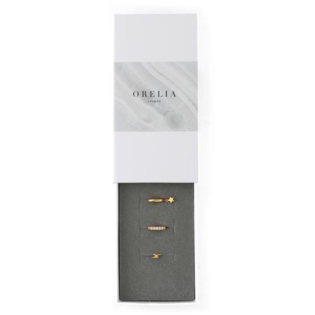 Orelia Oorbellen Bliksemschicht en Ster Goudkleurig met Giftbox