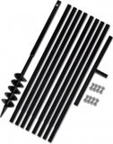 vidaXL foret de terre 100 mm avec rallonge de 9 m Acier