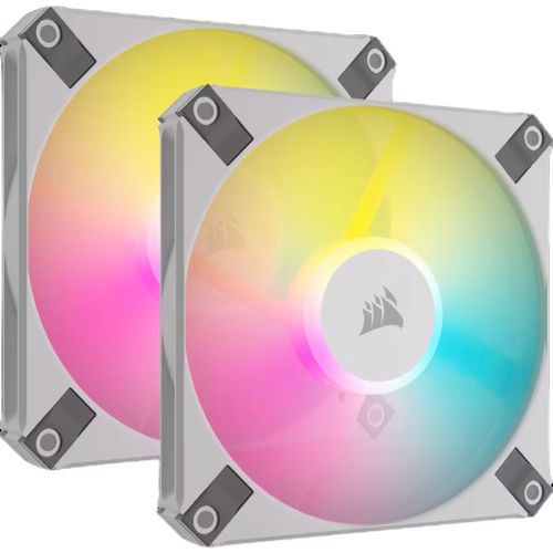 Corsair AF120 RGB Slim - 120mm White Fan - 2 Pack