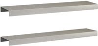 vidaXL Afdekprofiel voor tuinafboording 2 st 100 x 20 x 5 cm Roestvrij staal
