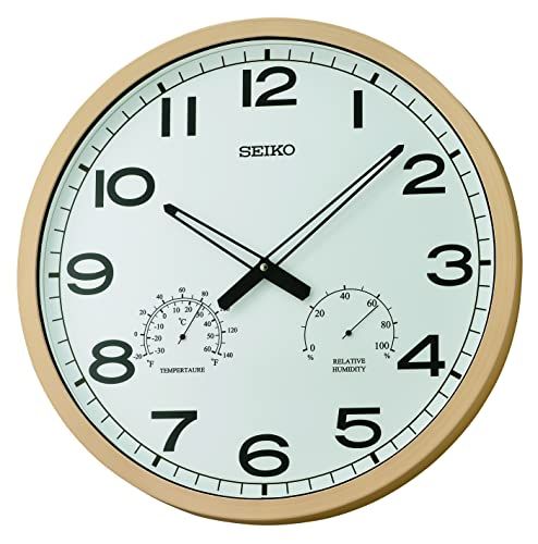Seiko Wandklok kunststof beige QXA797B