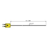 B + B Thermo-Technik 0644 1402-30 Luchtsensor -50 tot +400 °C Sensortype K