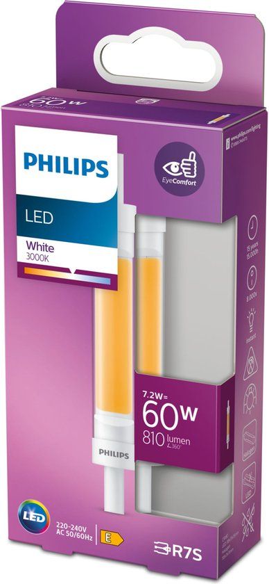 Philips LED R7s Staaf - 7W - Warm Wit - 118mm