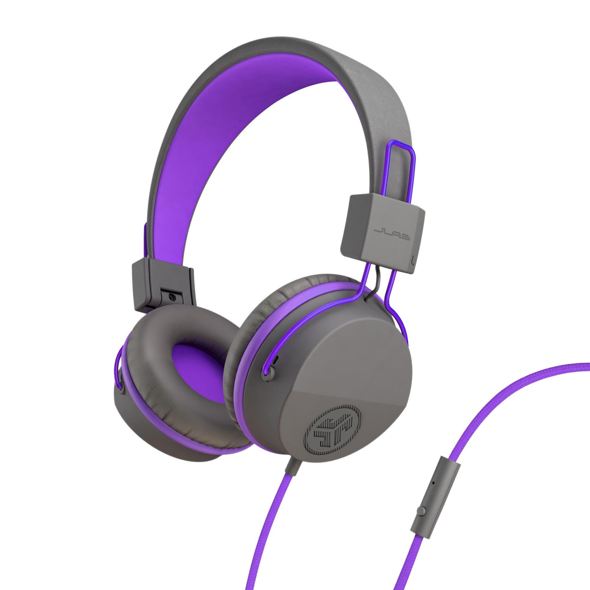 JLab JBuddies Studio - On-Ear Hoofdtelefoon voor Kinderen (Zwart/Blauw/Paars)