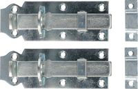 Deltafix Schuifslot/Hangslotschuif - 2x - 12 x 4.5cm - Verzinkt Staal - Deur - Schutting - Hek
