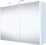 Best Design Spiegelkast Happy 100x60x18cm MDF Hoogglans Wit LED Verlichting Stopcontact