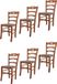t m c s Tommychairs Cuore - Eetkamerstoelen - Set van 6 - Kersenhout - Stof