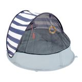 Babymoov Aquani Aire de jeu Anti-UV Marinière - Bleu - Polyester - 3-en-1 pataugeoire