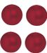 Trend Candles Bolkaars glad - 4x - bordeaux rood - 8 cm - 25 branduren