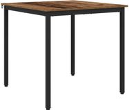 vidaXL Eettafel 80 x 80 x 75 cm Bewerkt Hout Eikenhout Vierkant