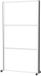 MAULconnecto scheidingswand 100 x 182 cm - akoestisch - met wielen - whiteboard - zilver