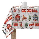 Belum Kerstmis tafelkleed, 140 x 140 cm, 100% katoen, harsgecoat, vuilafstotend, model Merry Christmas 66
