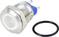 TRU COMPONENTS TC-10090908 GQ12-AF-10E/J/W/24V/S Vandalismebestendige drukschakelaar 48 V/DC 2 A 1x uit/(aan) Moment Wit IP67 1 stuk(s)
